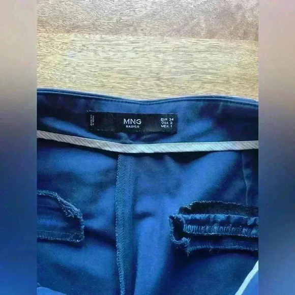 Mango Basics Navy Blue Suit Pants | 2 | Tailored Trouser Pants - Picture 3 of 10